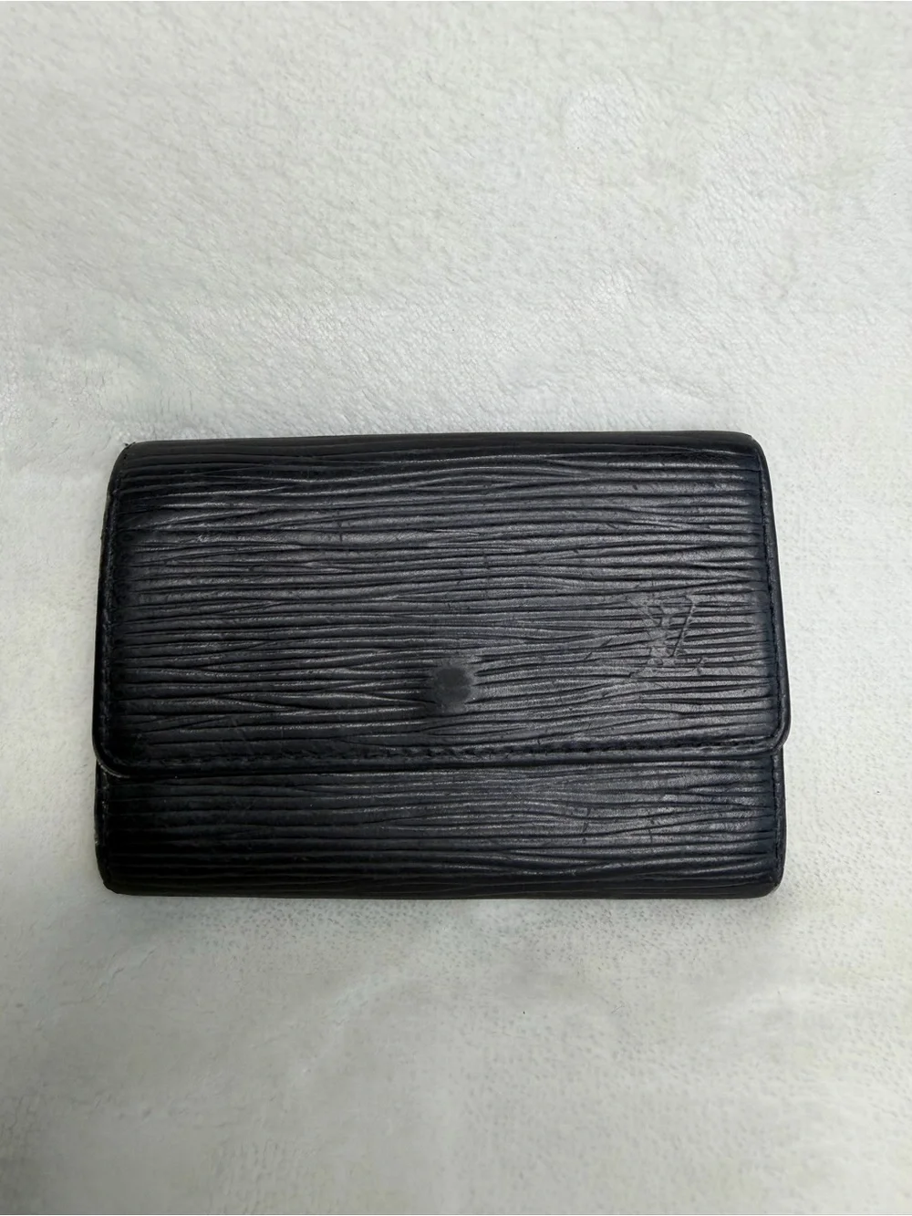 Louis Vuitton Black Epi Leather Card & Key Holder